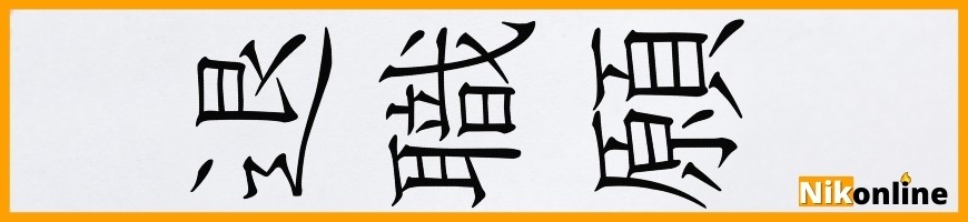 Буквы одной из 3 основных систем японской письменности: "Кандзи"