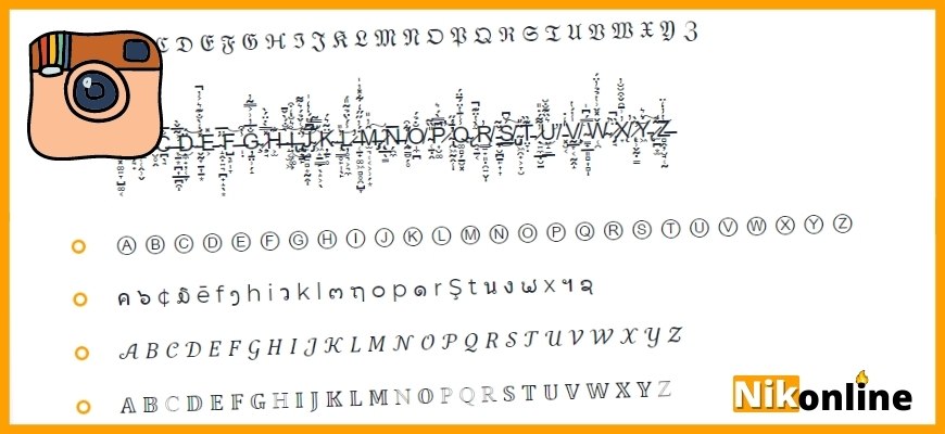 Фавикон Инстаграмма и стильные шрифты