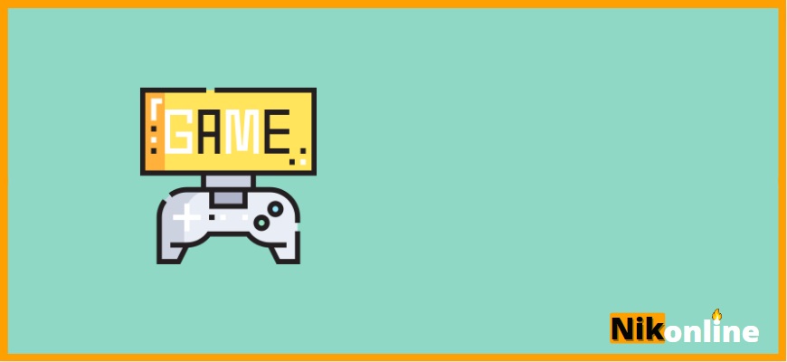 Схематично изображён монитор со словом "GAME" и геймпад-джойстик.